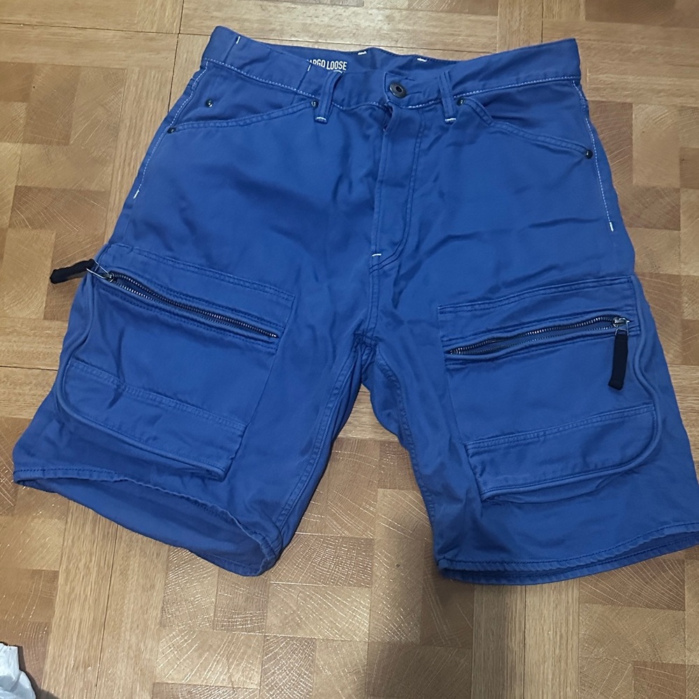 g star Blue Cargo Shorts